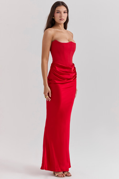 GISELLE STRAPLESS MAXI DRESS - BLACK - Black - M