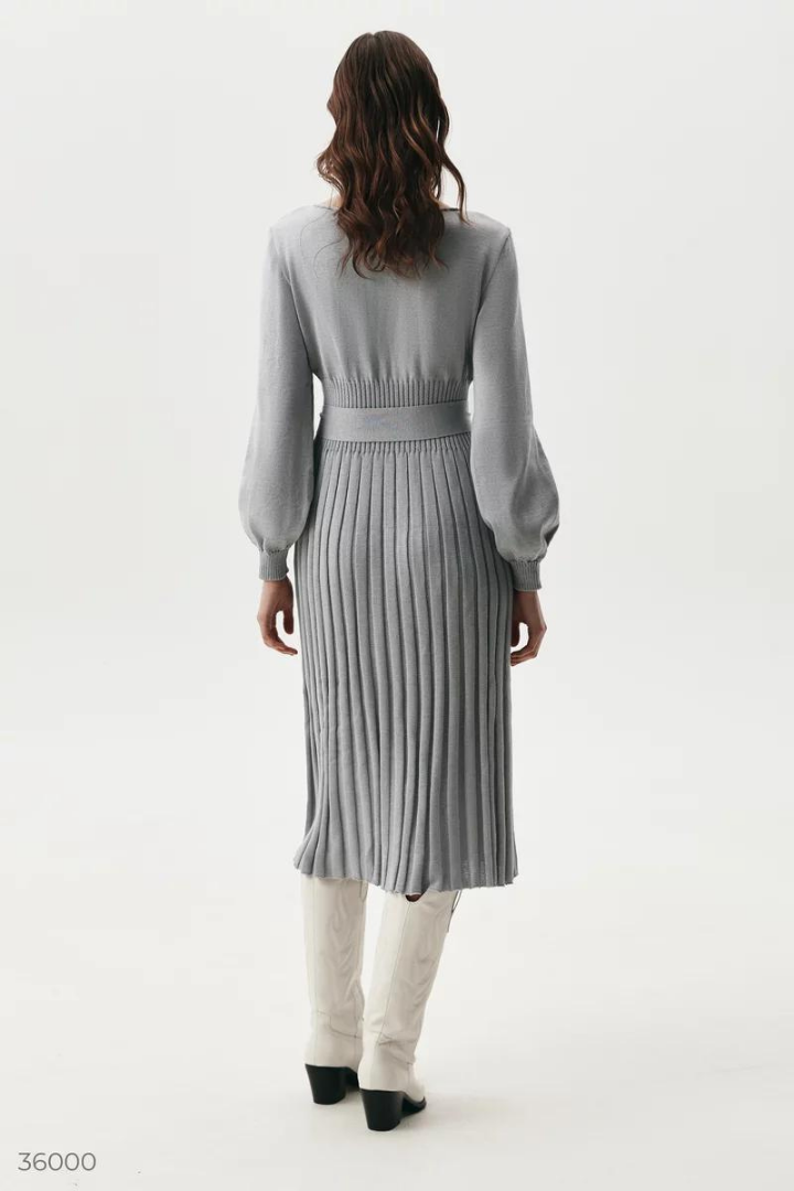 CLAUDIA MIDI KNIT DRESS - BEIGE - Khaki - XL