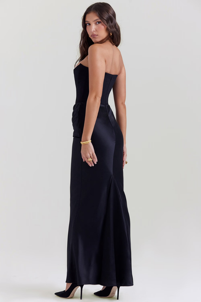 GISELLE STRAPLESS MAXI DRESS - BLACK - Black - M