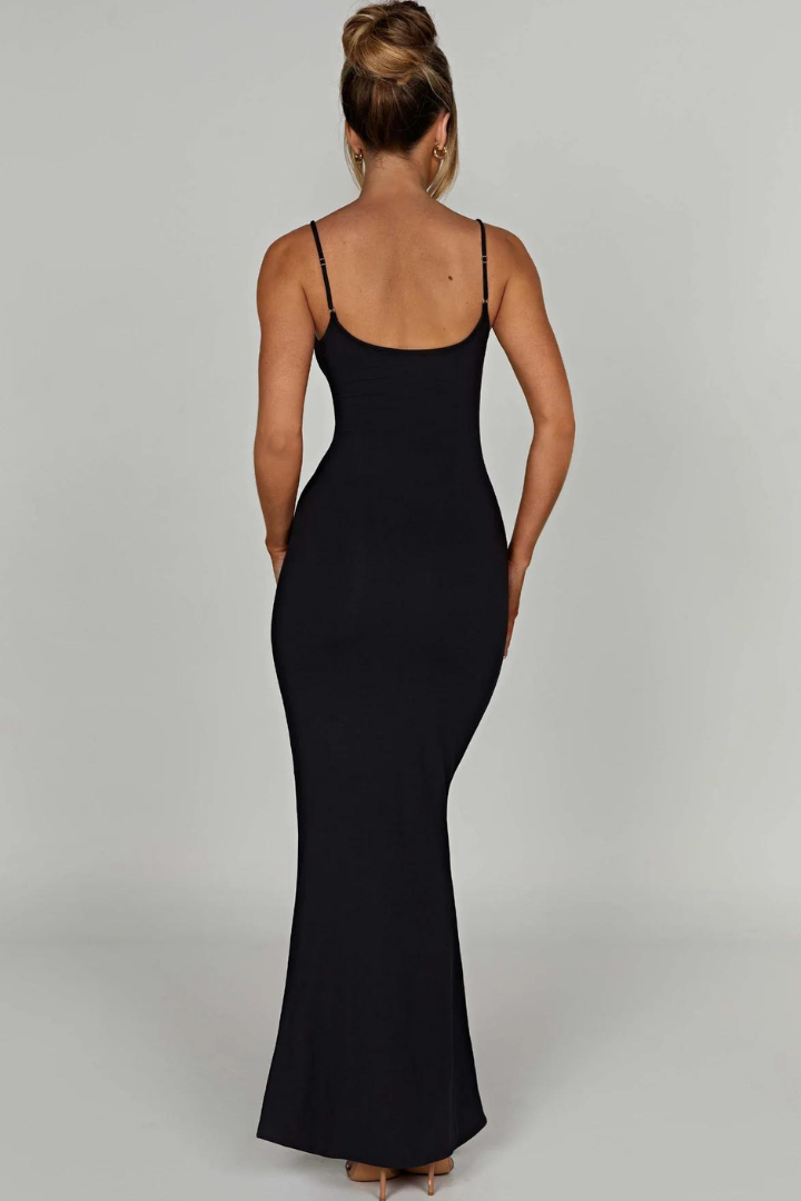 TERESE SLEEVELESS MAXI DRESS-STEEL - Khaki - M