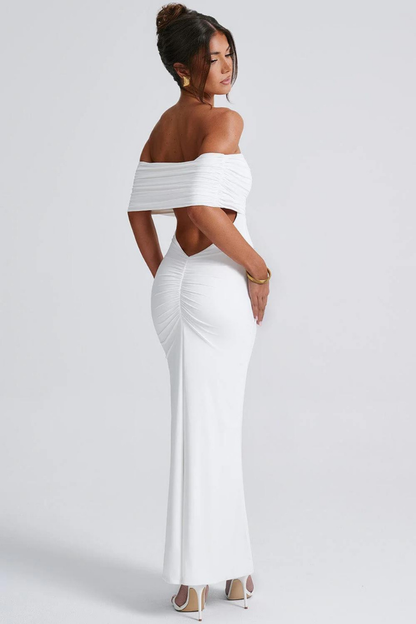 KARLA STRAPLESS MAXI DRESS - BLACK - Wine Red - M