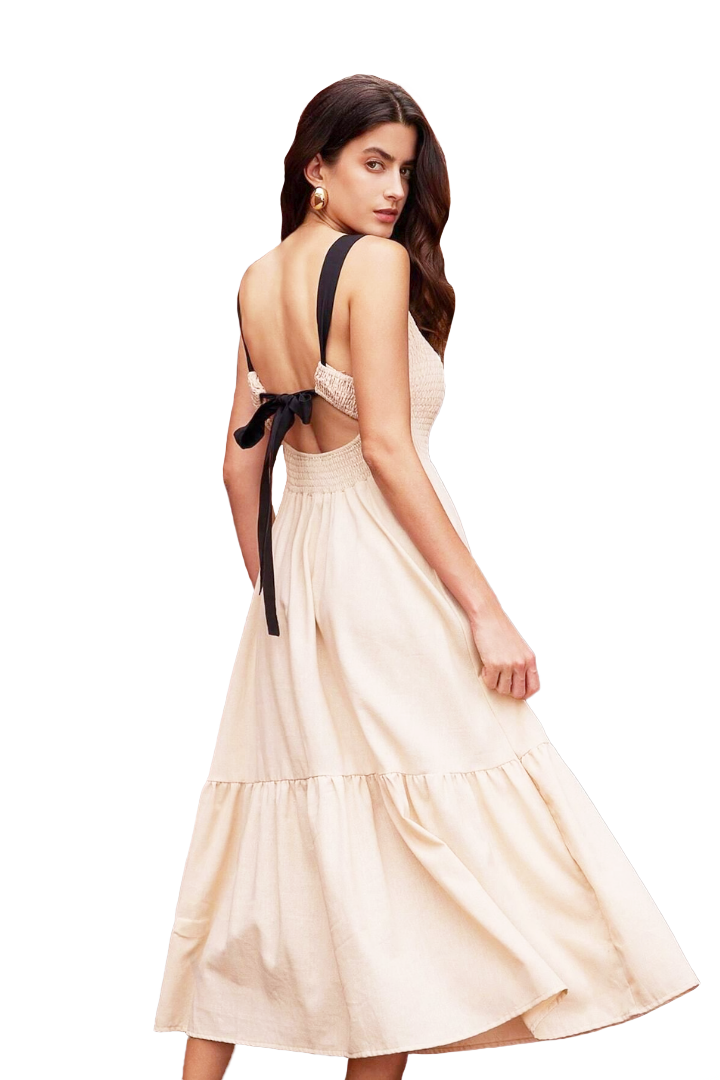 ROSALINE MAXI DRESS - BEIGE