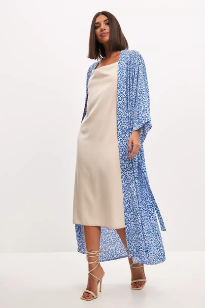 HARRIET MAXI DRESS - LEOPARD BLUE