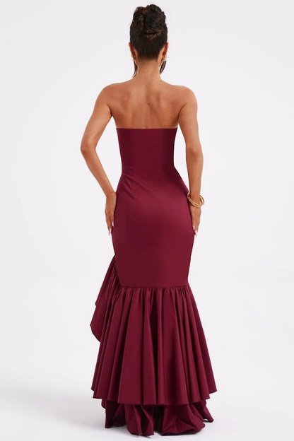 SILVIA STRAPLESS MAXI DRESS - BLACK