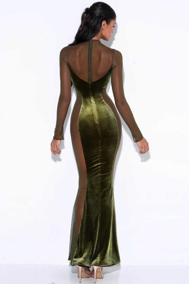 LENA GOWN MAXI DRESS - BLACK - Black - M