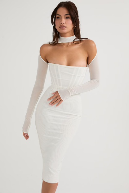 VALERIA LONG SLEEVE DRESS - Black - M