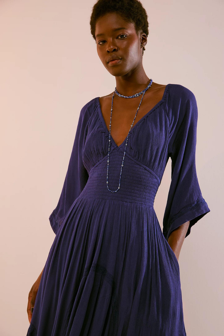 BRIGETTE CHIFFON MAXI DRESS - WHITE*