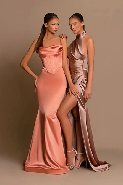 AVELINE HALTER MAXI DRESS - BLACK - Pink - M