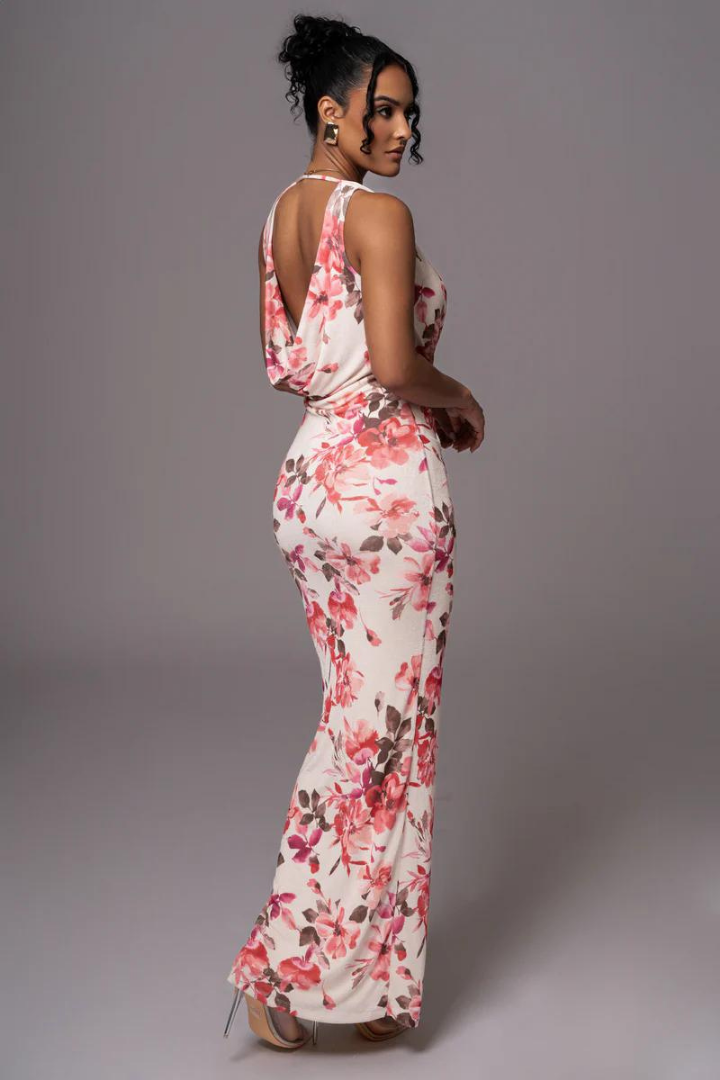 NORA SLEEVELESS MAXI DRESS - PINK FLORAL * change the supplier *