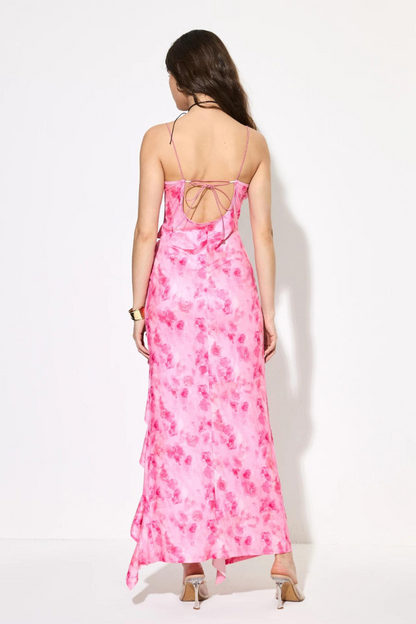 ANALIA RUFFLE MAXI DRESS - BLUE