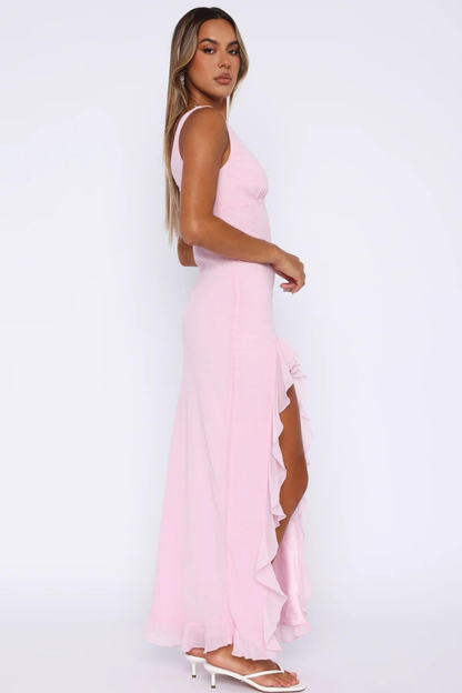 OPAL SLEEVELESS RUFFLES DRESS