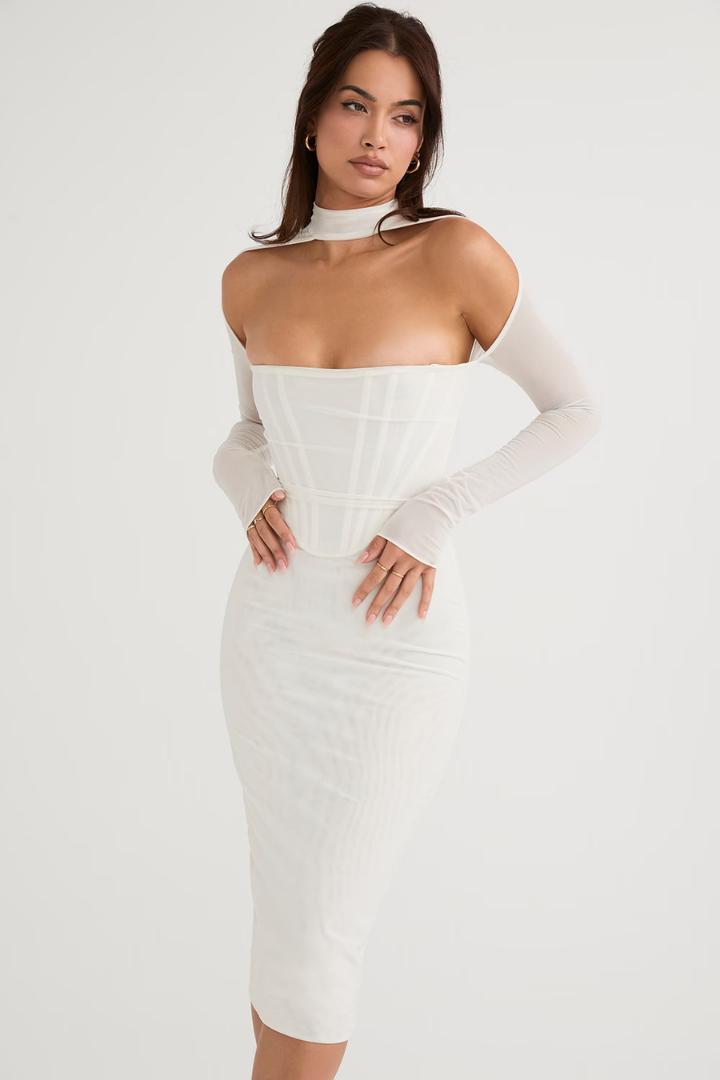 VALERIA LONG SLEEVE DRESS - Black - M
