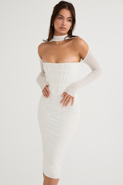 VALERIA LONG SLEEVE DRESS - Black - M