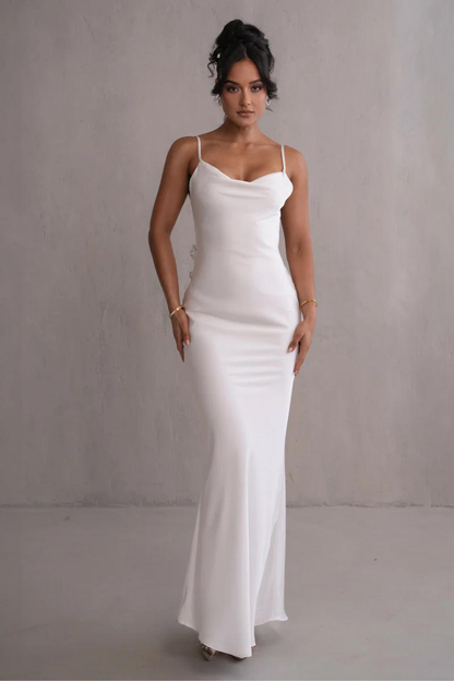 RUBY MAXI LONG DRESS-RED - Wine Red - S