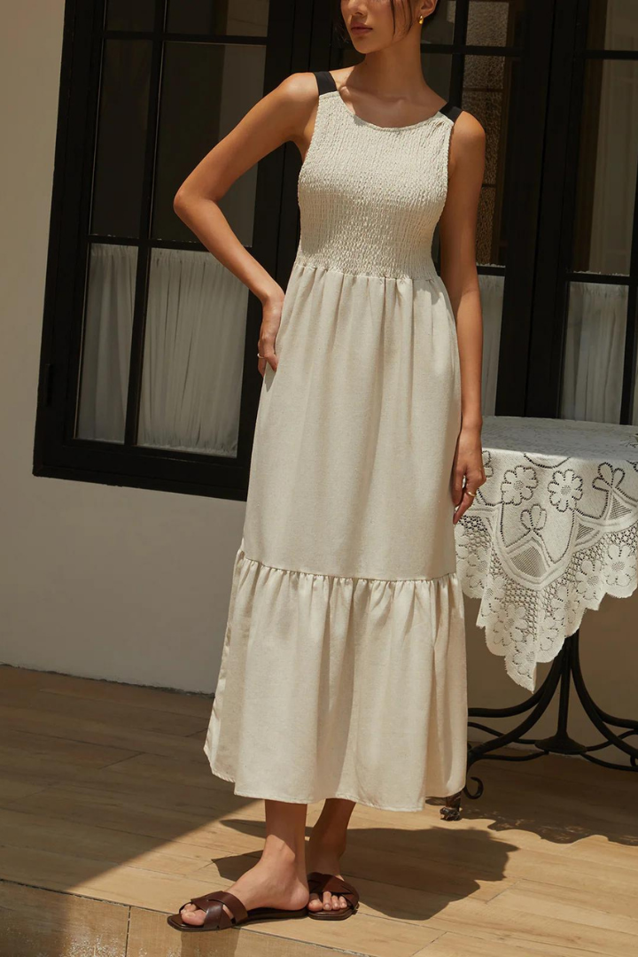 ROSALINE MAXI DRESS - BEIGE