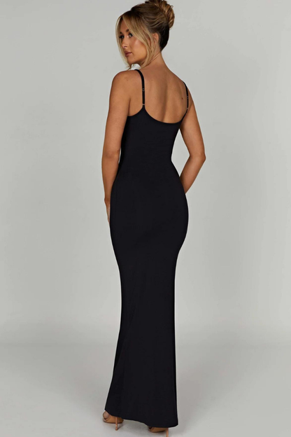 TERESE SLEEVELESS MAXI DRESS-STEEL - Khaki - M