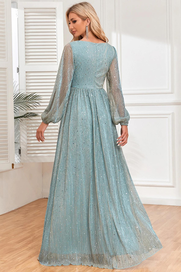 AKRISNA SEQUIN MAXI DRESS - GREEN