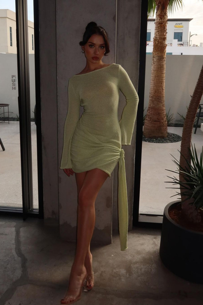ROSAMUND KNIT MINI DRESS-APPLE - Apricot - M
