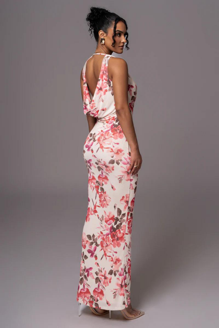 NORA SLEEVELESS MAXI DRESS - PINK FLORAL * change the supplier *