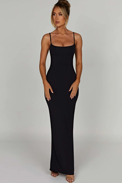 TERESE SLEEVELESS MAXI DRESS-STEEL - Khaki - M