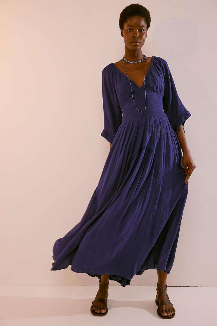 BRIGETTE CHIFFON MAXI DRESS - WHITE*