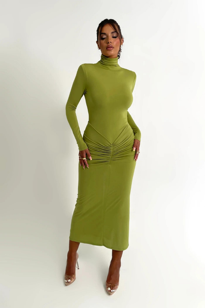 MAVIS LONG SLEEVE MAXI DRESS - Purple - M