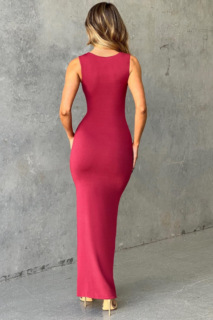 RIONA SLEEVELESS MAXI DRESS - RED