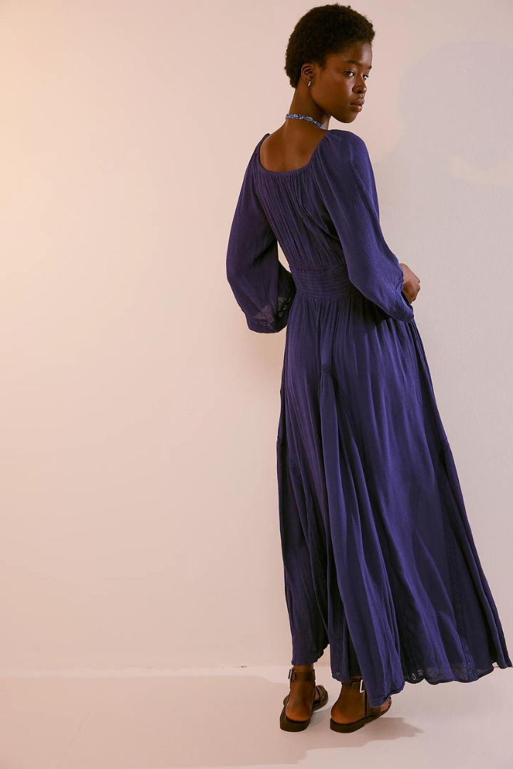 BRIGETTE CHIFFON MAXI DRESS - WHITE*