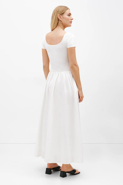 LEONARA MAXI DRESS - WHITE - white - L