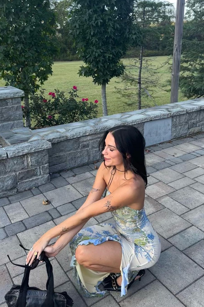 JESSICA STRAPLESS MAXI DRESS - LIGHT GREEN