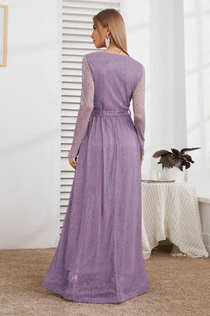 BELLE WRAP MAXI DRESS - LIGHT PURPLE