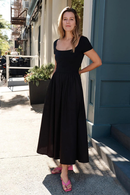 LEONARA MAXI DRESS - WHITE - white - L