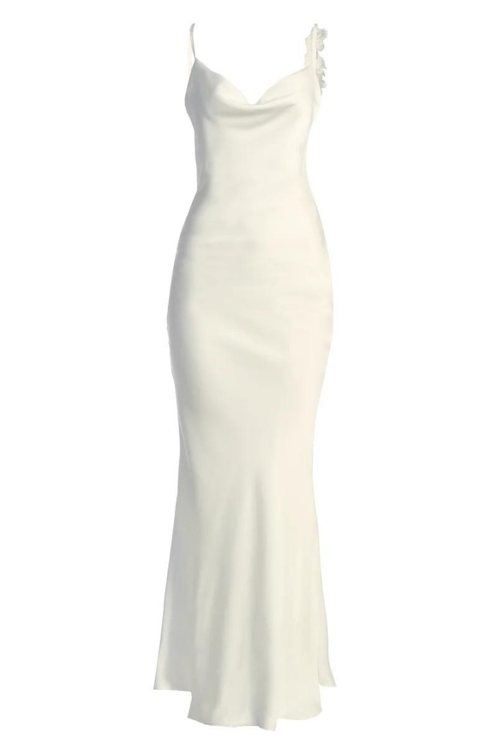 RUBY MAXI LONG DRESS-RED - Wine Red - S