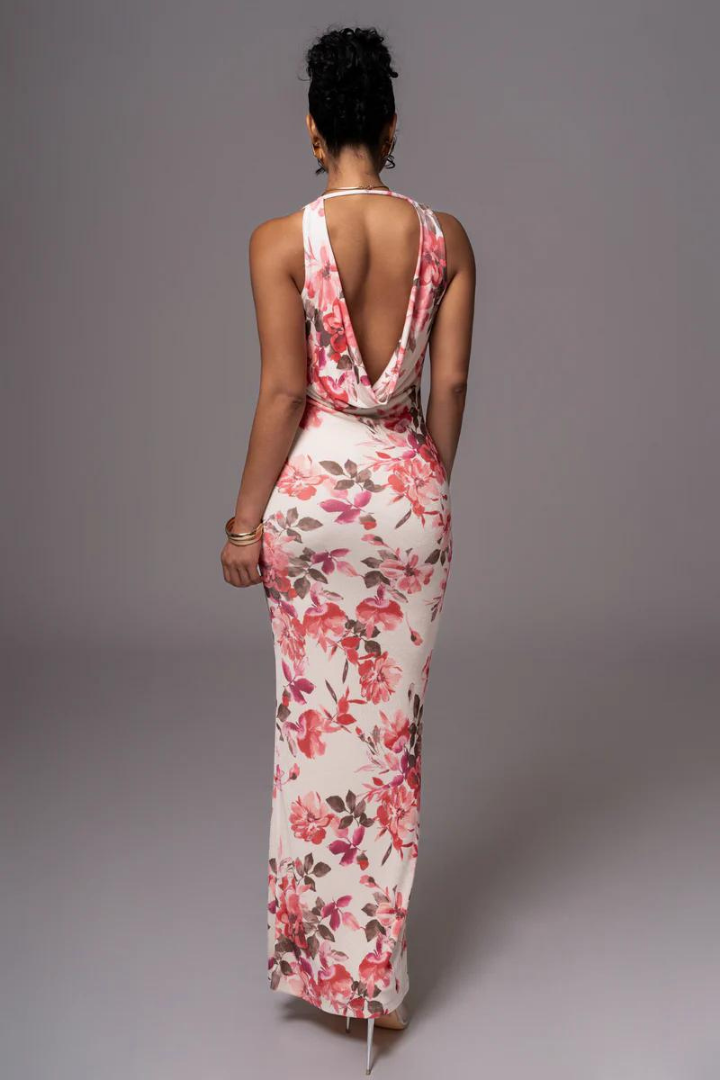 NORA SLEEVELESS MAXI DRESS - PINK FLORAL * change the supplier *