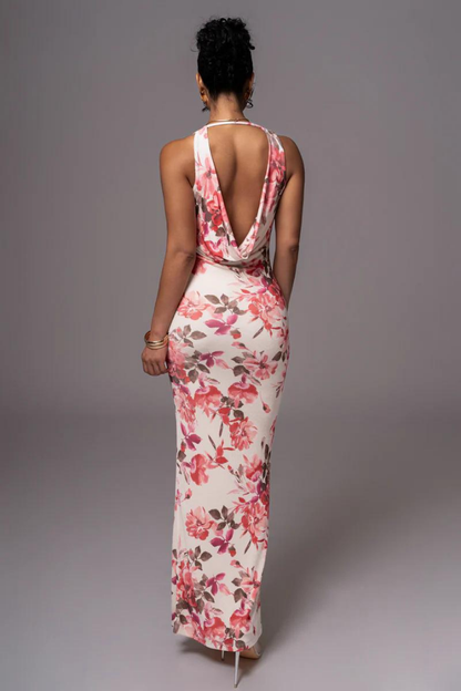 NORA SLEEVELESS MAXI DRESS - PINK FLORAL * change the supplier *