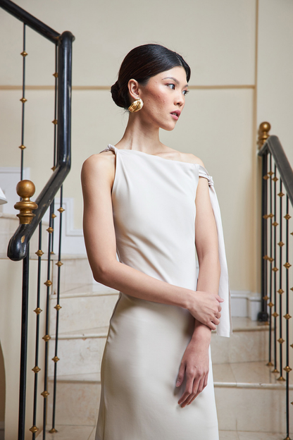 VALERIE SLEEVELESS MAXI DRESS - Apricot - M